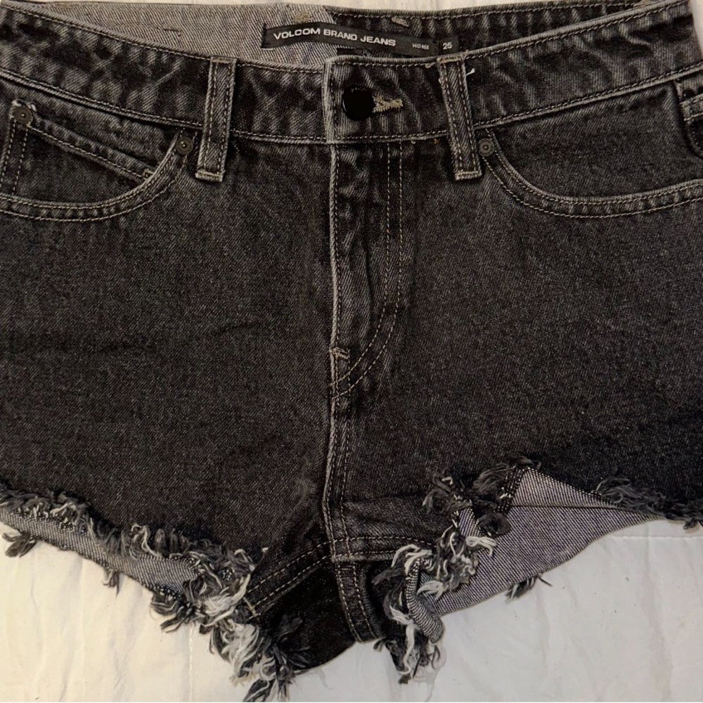 Volcom Women's Dark Gray Jean Shorts